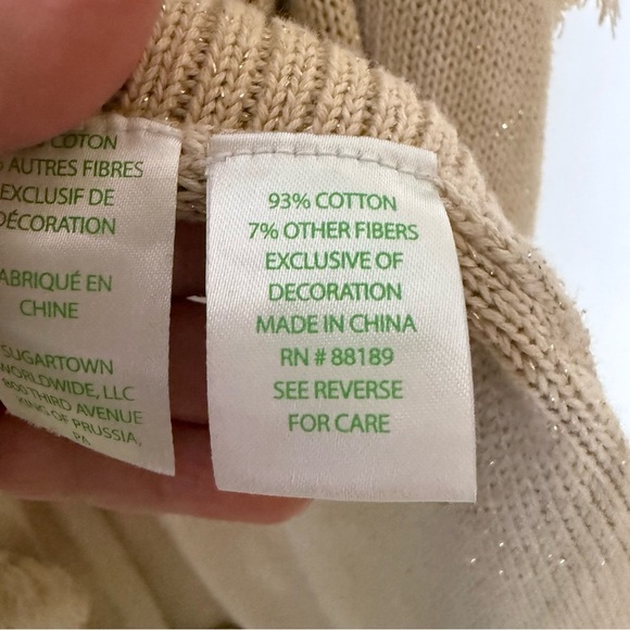 Lily Pulitzer Tatum Long Fringe Hem Cardigan Size Small Gold Metallic - Picture 8 of 14